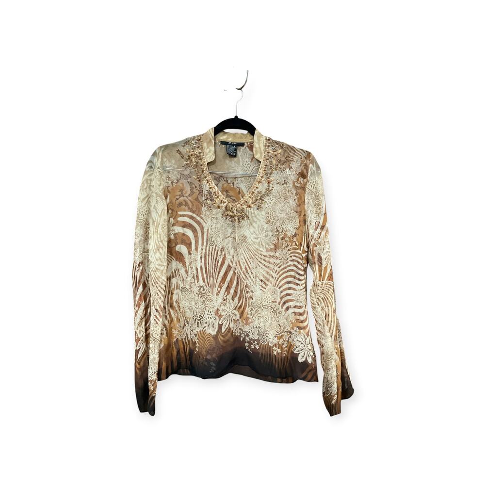 Y2K E by Eci Top Women 100% Silk 10